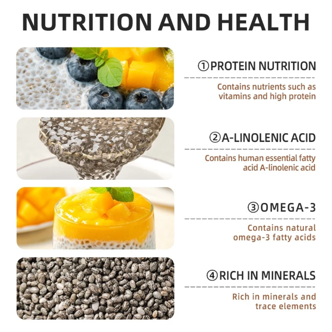 Imported Black Chia Seeds by Keto Freedom
