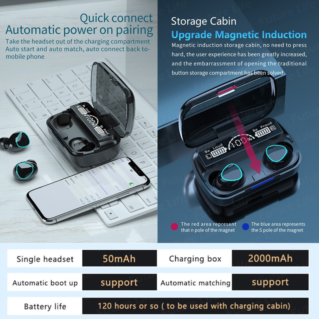 Authentic Wireless Earbuds with Powerbank