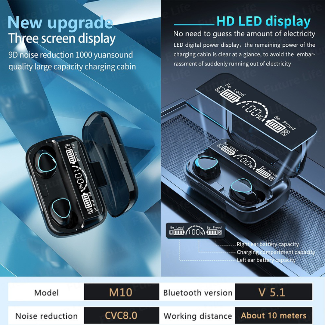 Authentic Wireless Earbuds with Powerbank