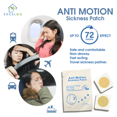 ANTI-MOTION SICKNESS PATCH (2 PATCHES PER SACHET) By Exelgo Pharm