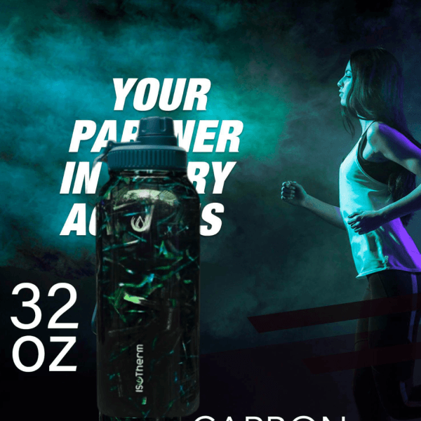 Isotherm Carbon Forged Confetti Tumbler 32 oz for Hot or Cold