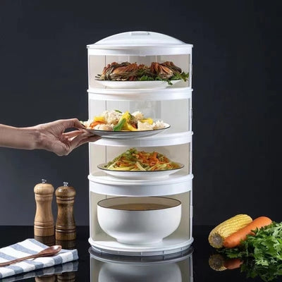 5-Layer Stackable Food Shelf By Mishcart White