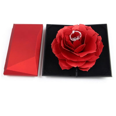 Rose Ring Box with 12k Gold plated Necklace Earring and Ring by Visi