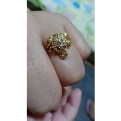 Adjustable Money Catcher Lucky Charm Frog Ring by PrimCare