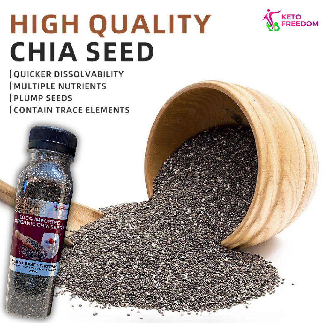 Imported Black Chia Seeds by Keto Freedom