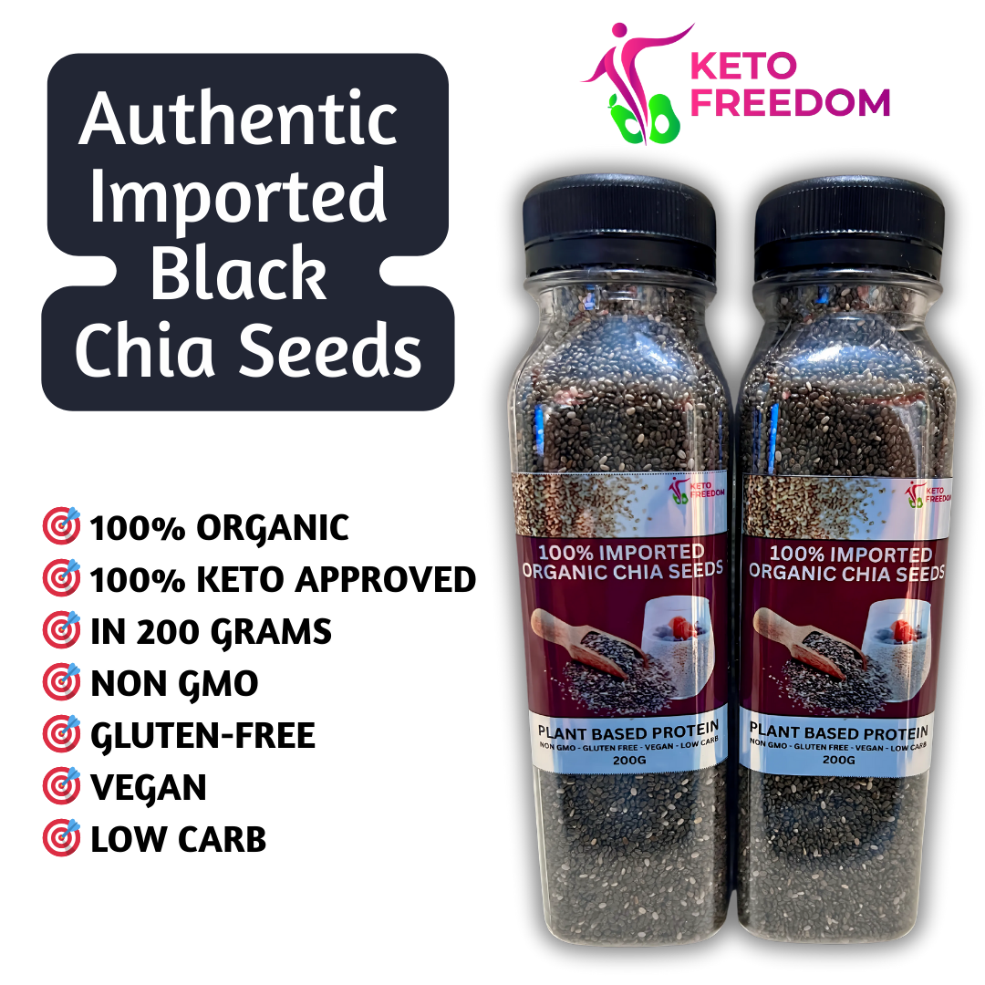 Imported Black Chia Seeds by Keto Freedom