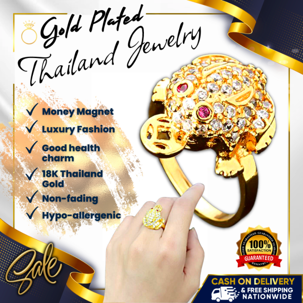 Adjustable Money Catcher Lucky Charm Frog Ring by PrimCare