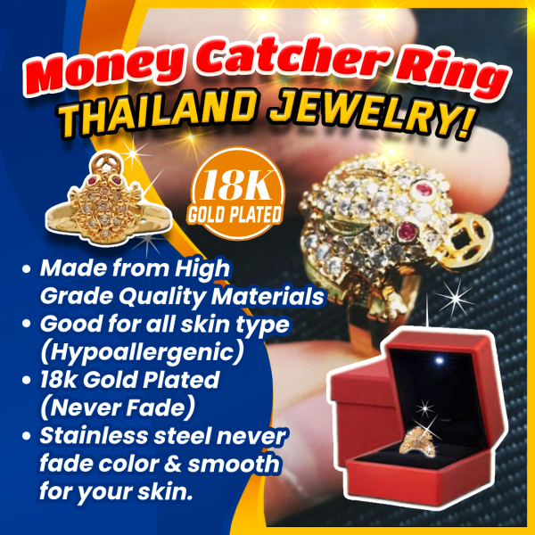 Adjustable Money Catcher Lucky Charm Frog Ring by PrimCare