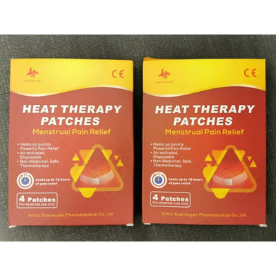 ORIGINAL ORGANIC MENSTRUAL PAIN RELIEF HEAT THERAPY PATCHES (4 PATCHES PER BOX) BY EXCELGO™ 2 BOXES (8 PATCHES)