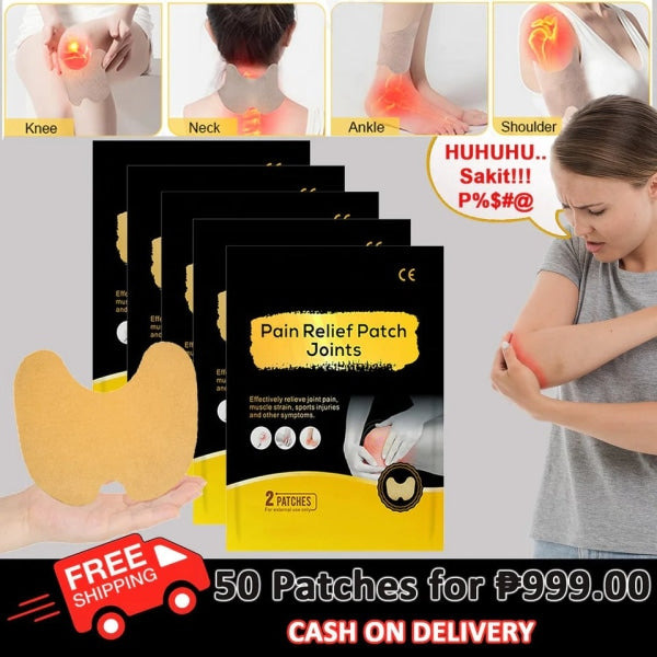 ORIGINAL ORGANIC HERBAL JOINT PAIN RELIEF PATCH (10 PATCHES PER BOX) BY EXCELGO™ 5 BOXES (TOTAL OF 50 PATCHES)