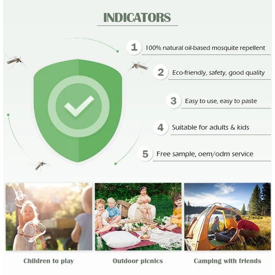 NATURAL HERBAL CITRONELLA MOSQUITO REPELLENT PATCH (12 PATCHES PER SACHET) By EXCELGO™