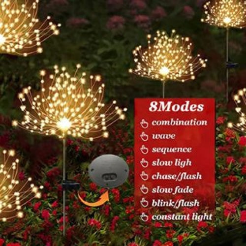 Solar Firework Light Waterproof Fairy Lights by Edgecom