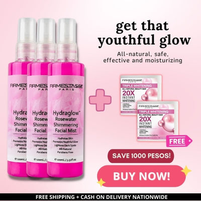 Firmestasse Rosewater Shimmer Facial Spray Buy 3 Bottles with 2 Free SOAP (Save 400 Pesos)