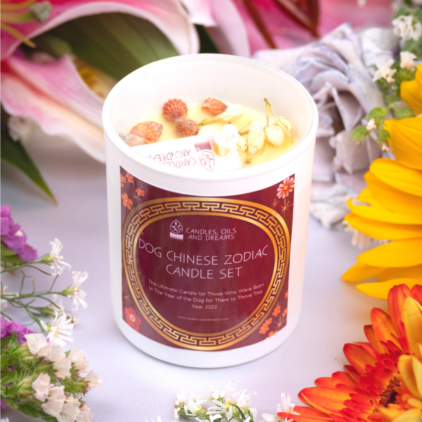 Dog Chinese Zodiac Candle Set Candle Only