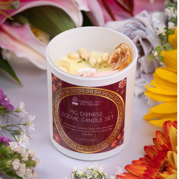 Pig Chinese Zodiac Candle Set Candle Only