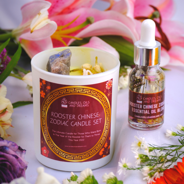 Rooster Chinese Zodiac Candle Set Set (Candle + Oil)