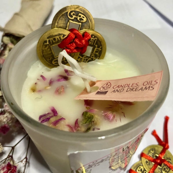 Feng Shui Lucky Coins Scented Candle