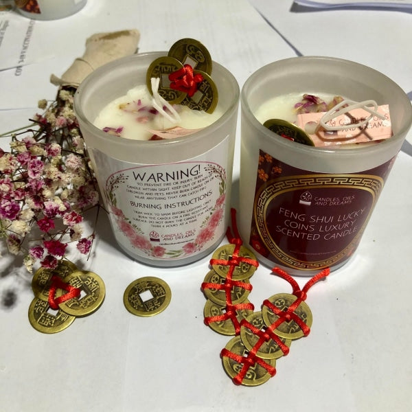 Feng Shui Lucky Coins Scented Candle