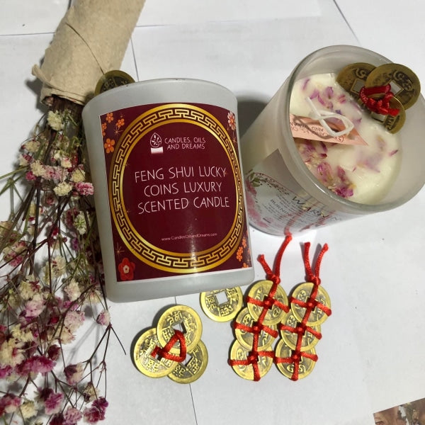 Feng Shui Lucky Coins Scented Candle