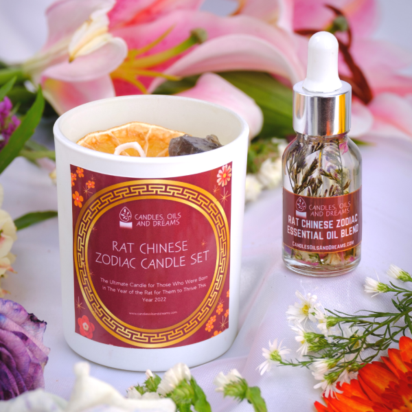 Rat Chinese Zodiac Candle Set Set (Candle + Oil)