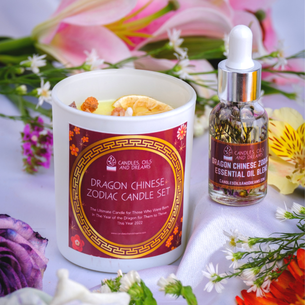 Dragon Chinese Zodiac Candle Set Set (Candle + Oil)