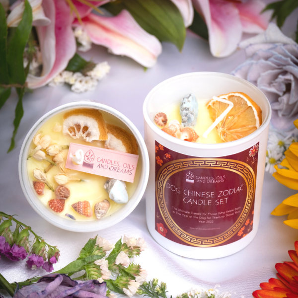 Dog Chinese Zodiac Candle Set