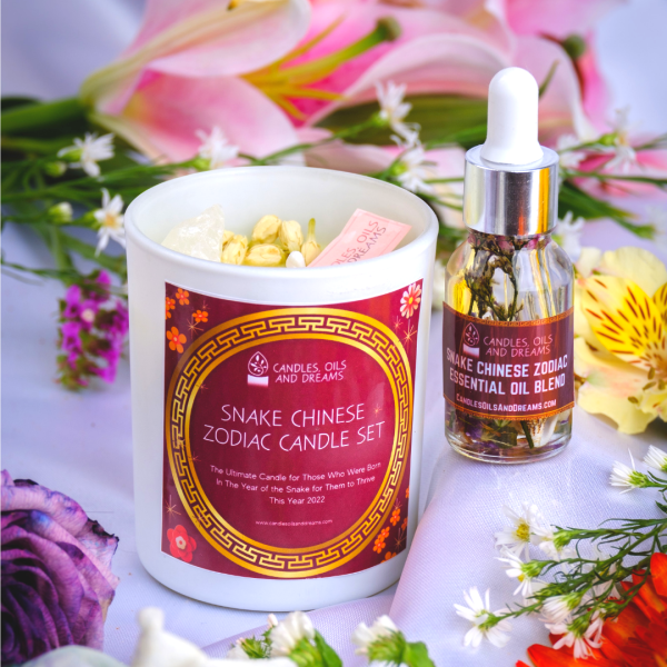 Snake Chinese Zodiac Candle Set Set (Candle + Oil)