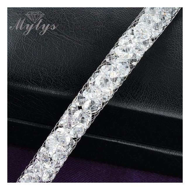 Crystal Mesh Bracelet Healing Clear crystal Clear Quartz