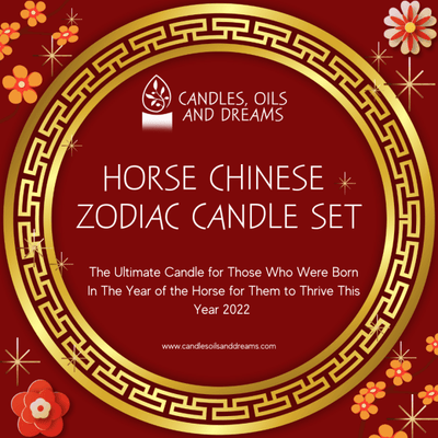 Horse Chinese Zodiac Candle Set
