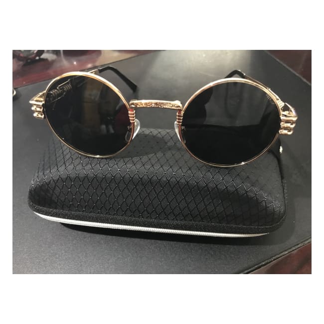Steampunk Round Sunglasses Ver 2.1 sunglasses Metal Steampunk Circle Round Eyewear