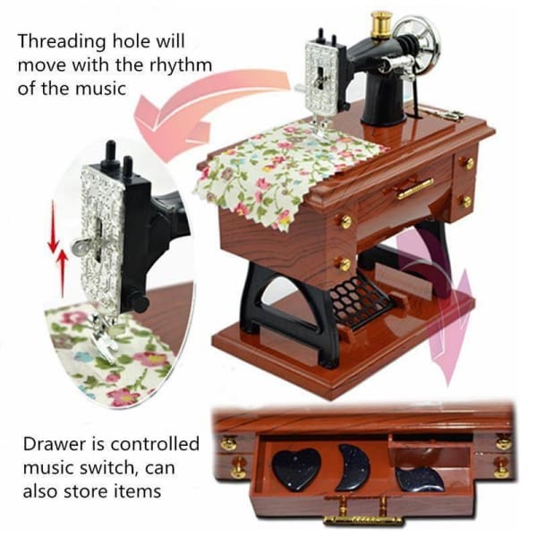 Mini Sewing Machine Music Box