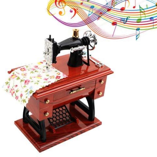 Mini Sewing Machine Music Box