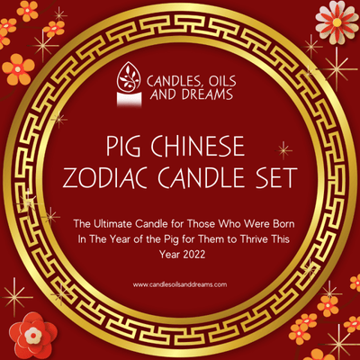 Pig Chinese Zodiac Candle Set