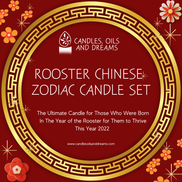 Rooster Chinese Zodiac Candle Set