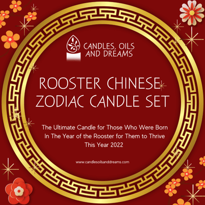 Rooster Chinese Zodiac Candle Set