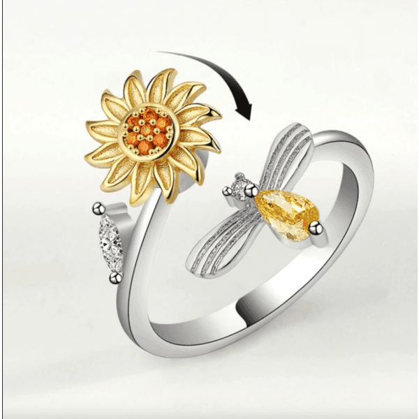SUNFLOWER FIDGET RING