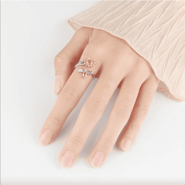 SUNFLOWER FIDGET RING