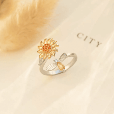 SUNFLOWER FIDGET RING