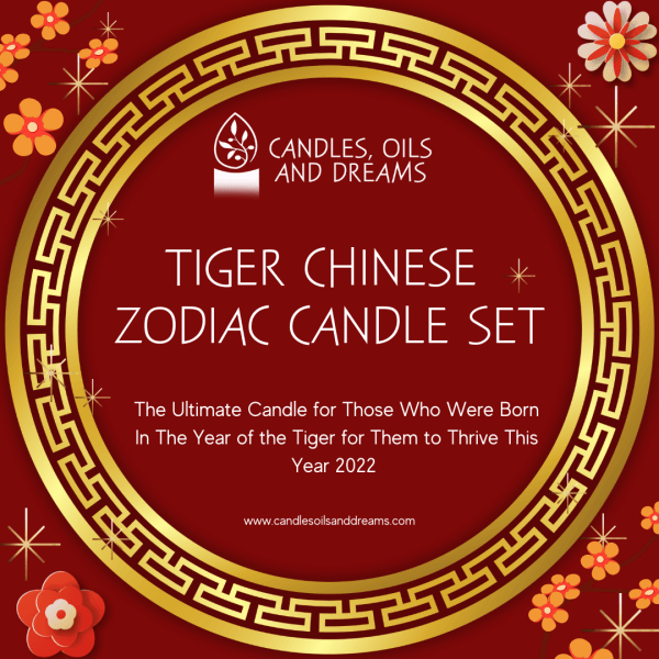 Tiger Chinese Zodiac Candle Set
