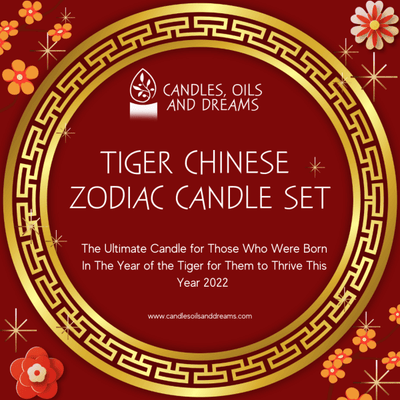 Tiger Chinese Zodiac Candle Set