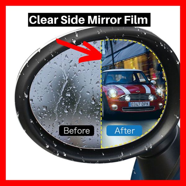 Perfectly Clear Side Mirror Film for All Weather (BUY ONE TAKE ONE)