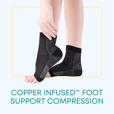 Copper Infused™ Foot Support Compression Black