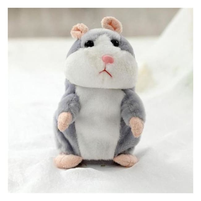 Talking Hamster Gray Toys giggle giggles laugh giggling speaking hamster Talk back speak