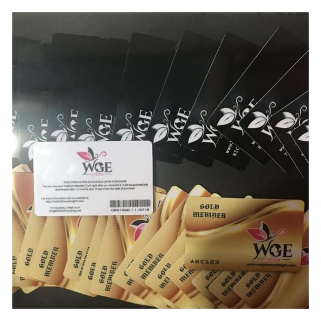 cards Gold members Membership WGEAsia discount 10% 12% Platinum