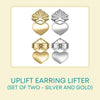UpLift Earring Lifter (Set of Two - Silver and Gold)