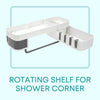 Rotating Shelf for Shower Corner
