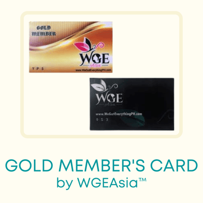 GOLD MEMBER’S CARD by WGEAsia™ Gold