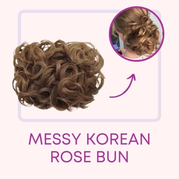 Messy Korean Rose Bun