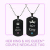 Her King & His Queen™ Couple Necklace Tag