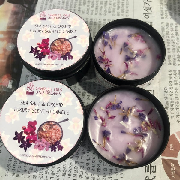 Sea Salt and Orchid Luxury Scented Candle